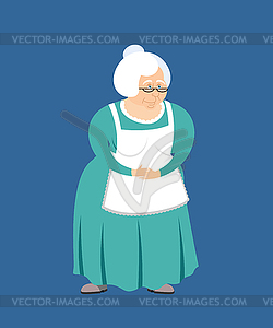 Grandmother . granny. Elderly woman. Pensioner - vector image