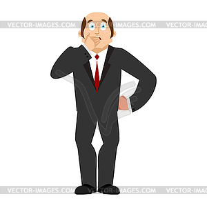 OMG boss Facepalm. Oh my god businessman is - vector image