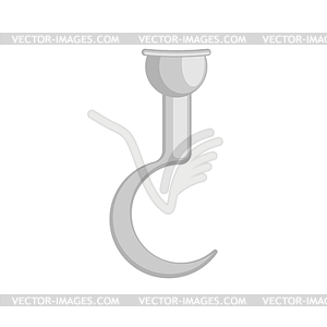 Pirate hook . piratical prosthesis hand. illustra - vector clipart