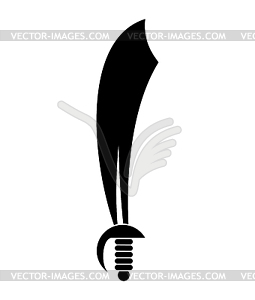 Pirate saber icon. filibuster sword - vector clipart