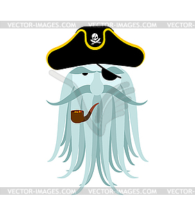 Captain pirates ghost. Mythical Angry boss buccanee - vector clipart / vector image