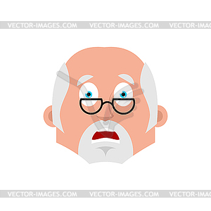 Doctor scared emotion avatar. Physician fear - vector image