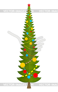 Big Christmas tree. huge spruce. Large fir. New Yea - vector clipart