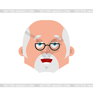 Doctor happy emotion avatar. Physician merry - vector EPS clipart