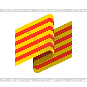 Catalonia flag . Estelada Blava banner ribbon. - vector clipart