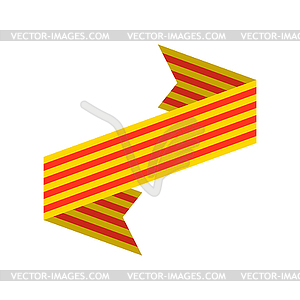 Catalonia flag . Estelada Blava banner ribbon. - vector image