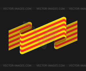 Catalonia flag . Estelada Blava banner ribbon. - vector image