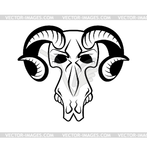 Ram skull . Religion Totem animal symbol. Object fo - vector image