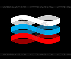 Россия Флаг. Русский символ национальной ленты. - клипарт в формате EPS