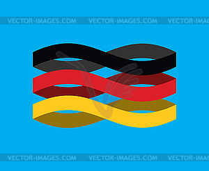 Germany Flag ribbon . German symbol national tape. - vector image