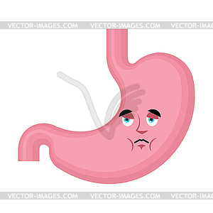 sad stomach cartoon