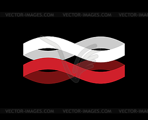 Indonesia Flag ribbon . Indonesian symbol national - stock vector clipart