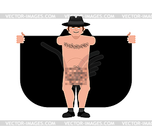 Exhibitionist open coat . publicly expose intimate p - vector clipart