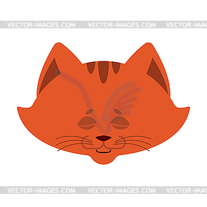 Cat sleeping emoji. Pet asleep emotions. kitty - vector clipart