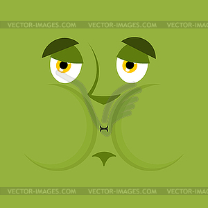 Nausea emoji. Sick Green face Nauseating.  - vector clip art