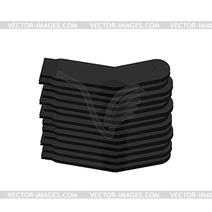 Stack of black socks  - royalty-free vector image