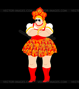 Russia strong. Russian Girl strict. Female serious - vector clipart