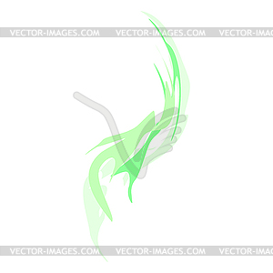 Smoke Green . Chemical evaporation - vector clip art