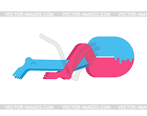 Lovers. Man and woman love. Two figures of - vector clipart