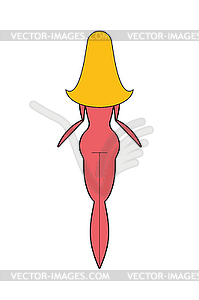 Woman slender figure, back . slim body - royalty-free vector clipart