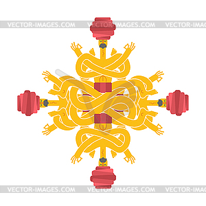 Yogi pattern. Emblem for yoga school. Indian yoga i - vector clipart