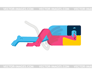 Lovers. Man and woman love. Two figures of - vector clipart / vector image