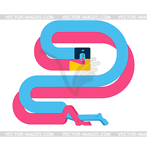 Love abstraction. Man and woman sex. Two figures - vector clipart / vector image
