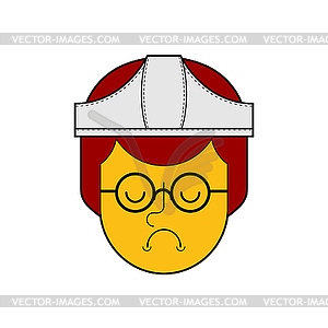 Loser underwear on head. Depressed Offended guy. Al - vector image