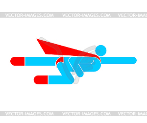 Superhero Pictogram. Super hero sign symbol. Man - vector clipart