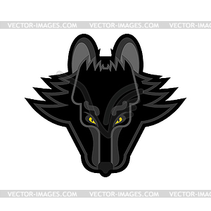 wolf head clip art black and white