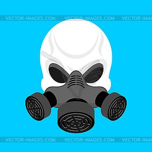 skull gas mask cartoon