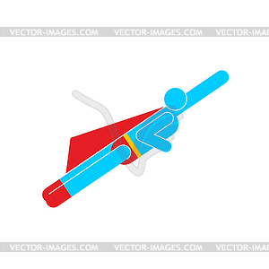 Superhero Pictogram. Super hero sign symbol. Man - vector clipart