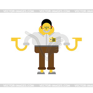 Sales assistant. Salesman . Shop helper illustrat - vector image