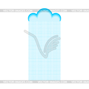 Cloud and rain . Weather template - vector clipart