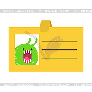 Badge office plankton slug. Business cartoon style - vector clip art