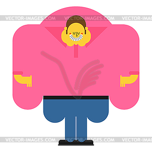 Fat guy . obesity man - vector clip art