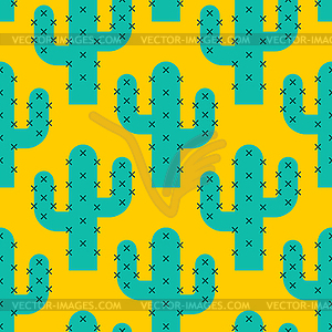 Cactus Desert pattern background seamles - vector EPS clipart