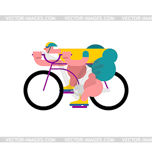 Cyclist . Bicycle race. Sports - vector clip art