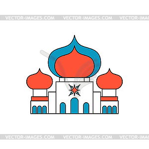 Mosque Islamic religious building. for Musli - vector image