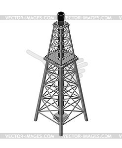 Gas tower Isometric . Industrial object - stock vector clipart