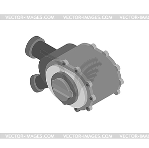 Engine racing Isometric. Motor motorcycle . illus - vector image