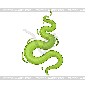 Green smoke . acid evaporation Chemical. illustra - vector clip art