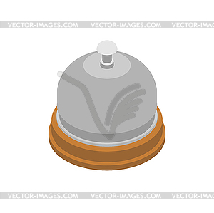 Reception bell Isometrics . Table bell illustrati - vector image