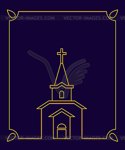 Church Catholic Christian house religion and - vector clip art