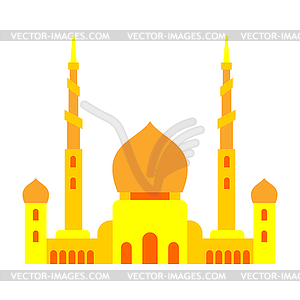 Mosque Islamic religious building. for Musli - stock vector clipart