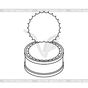 Tin open empty . Tincan  - vector clipart