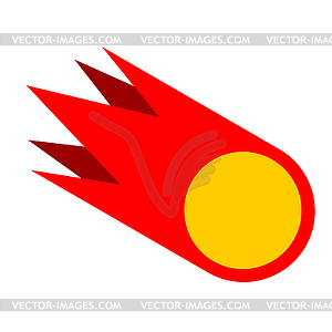 Meteorite . Fire ball geometry.  - vector image