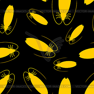 Cockroach pattern seamless. Insect background. - vector clip art