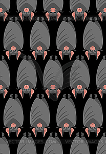 Bat pattern seamless. Night animals ornament. - vector image