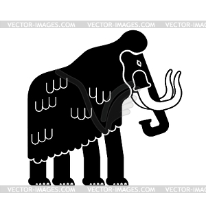 Mammoth . Prehistoric elephant. Gian - vector clipart